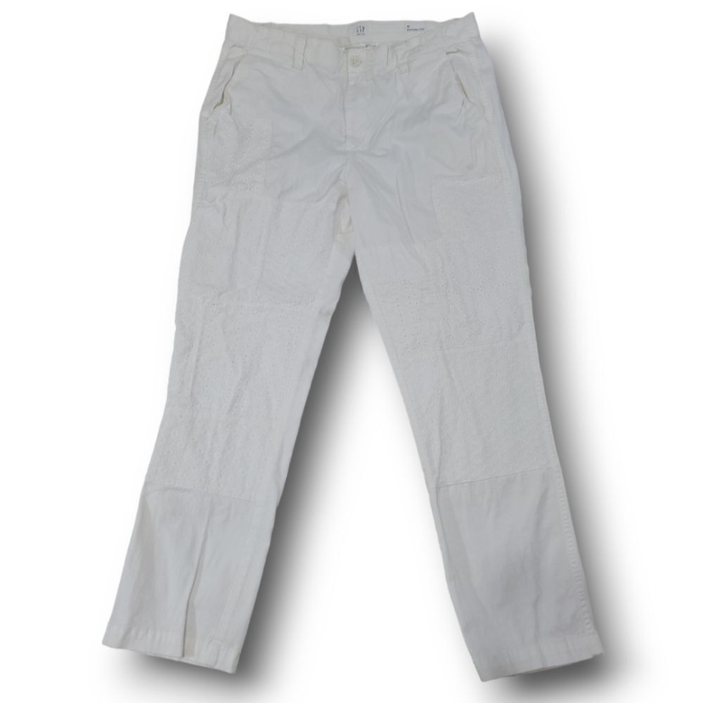 Gap Pants 10 Women's GAP Girlfriend Chino Pants Casual Embroidery Embroidered